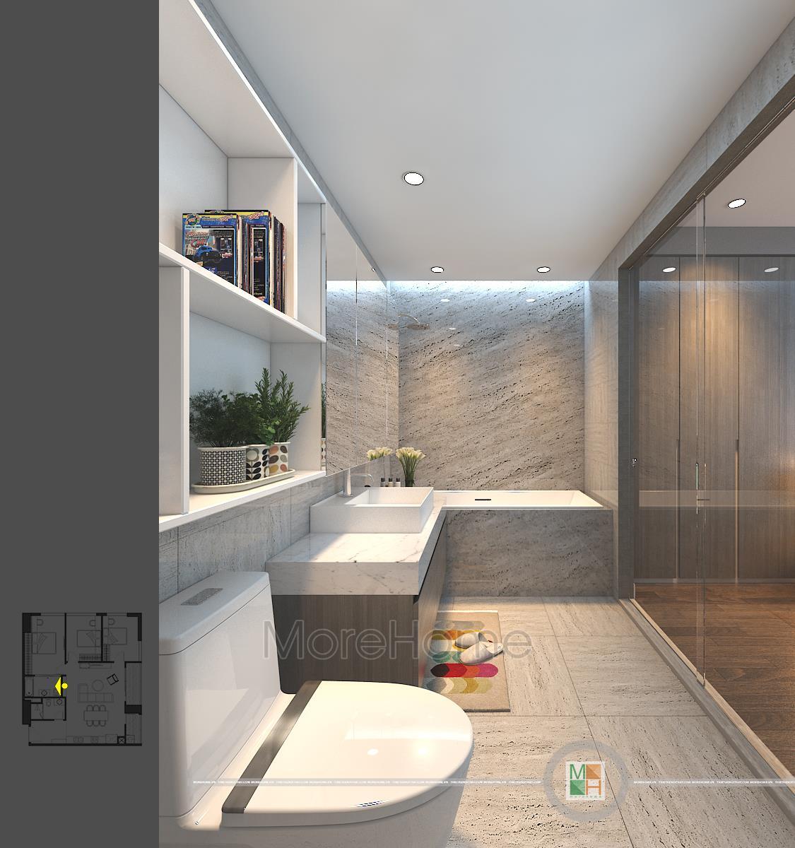 Mẫu phòng tắm đẹp tại chung cư Imperia Garden 