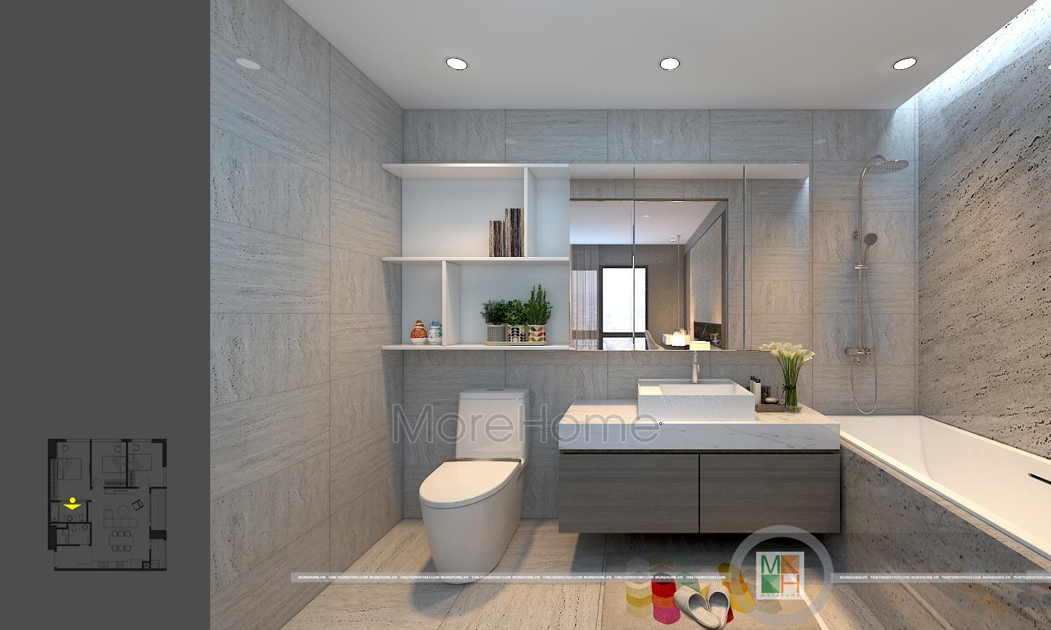 Mẫu phòng tắm đẹp tại chung cư Imperia Garden 